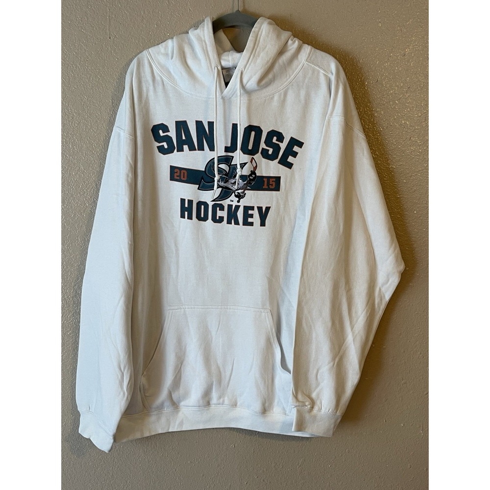 Men's 3XL NWOT‎ San Jose Sharks Bespoke Pullover Hoodie White